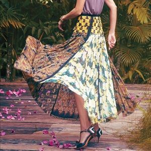 Anthropologie Petal Patch Maxi Skirt
